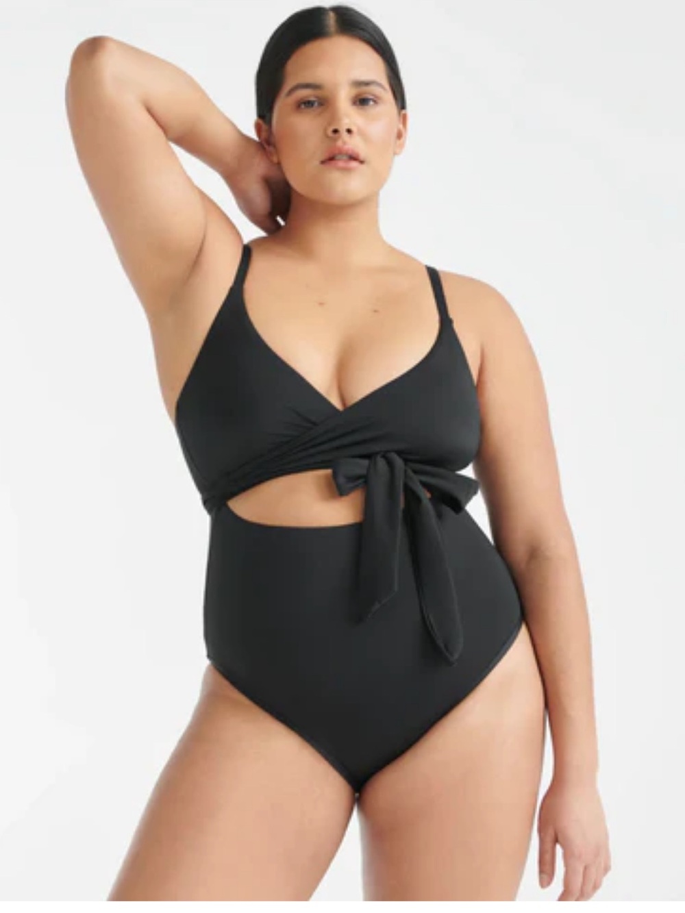 Knix Leakproof NEW Leakproof Wrap Cutout XXL+ 20-22 Swimsuit 1Piece Black Sunset